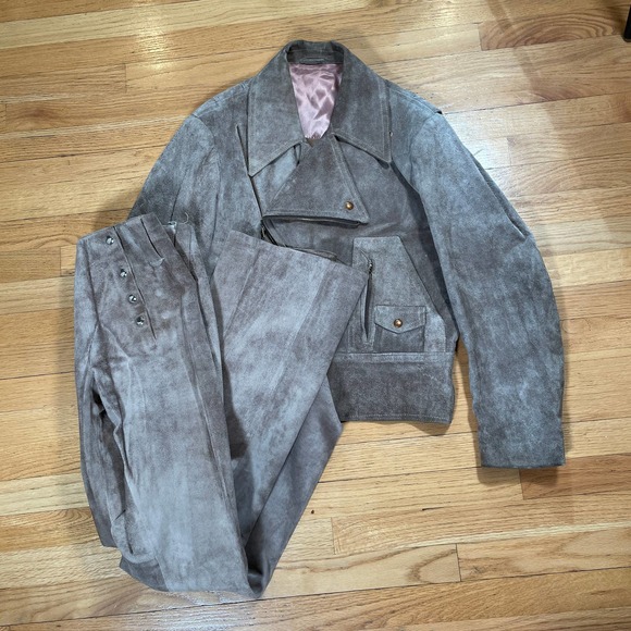 Vintage 70s All Seasons Toronto Suede Moto Jacket and Pants